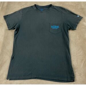 Kuhl Wildfire T-Shirt Mens size Large Dark Grey pocket short Sleeve cotton
